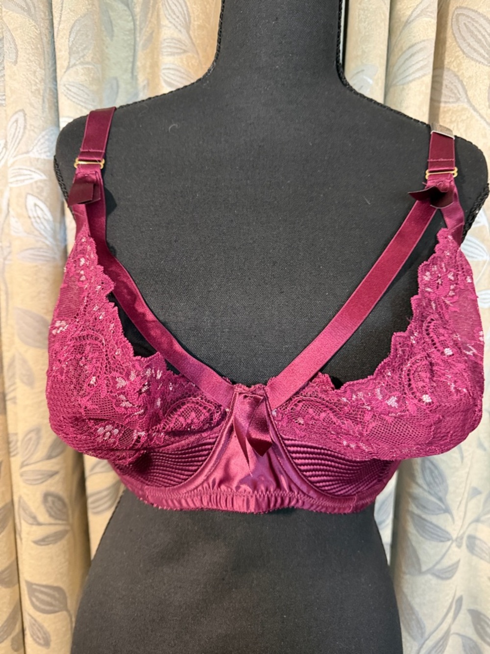 Dita Von Tesse Madame X Luxurious Lace Wine Bra